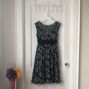 Black and white A-line Dress